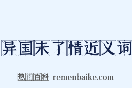 异国未了情近义词是什么意思的图片